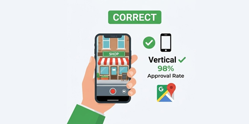 Vertical portrait orientation - correct format
