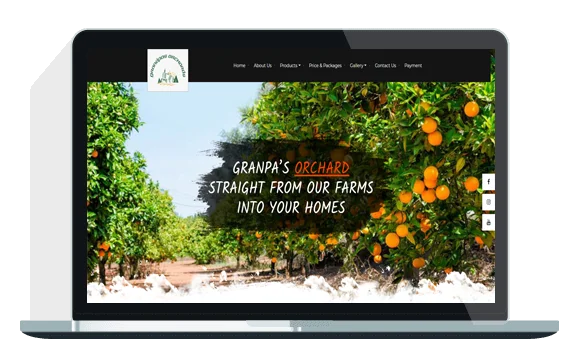Website Designing for Organic Fruits